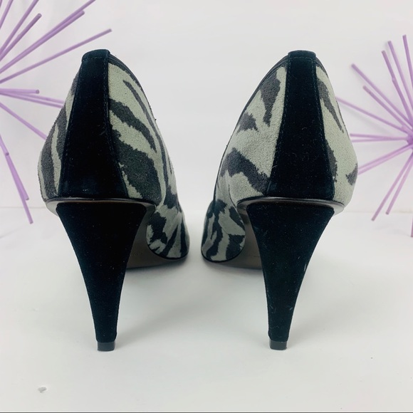 Donald J. Pliner /Animal Print Black Gray Peep-toe - Picture 5 of 8
